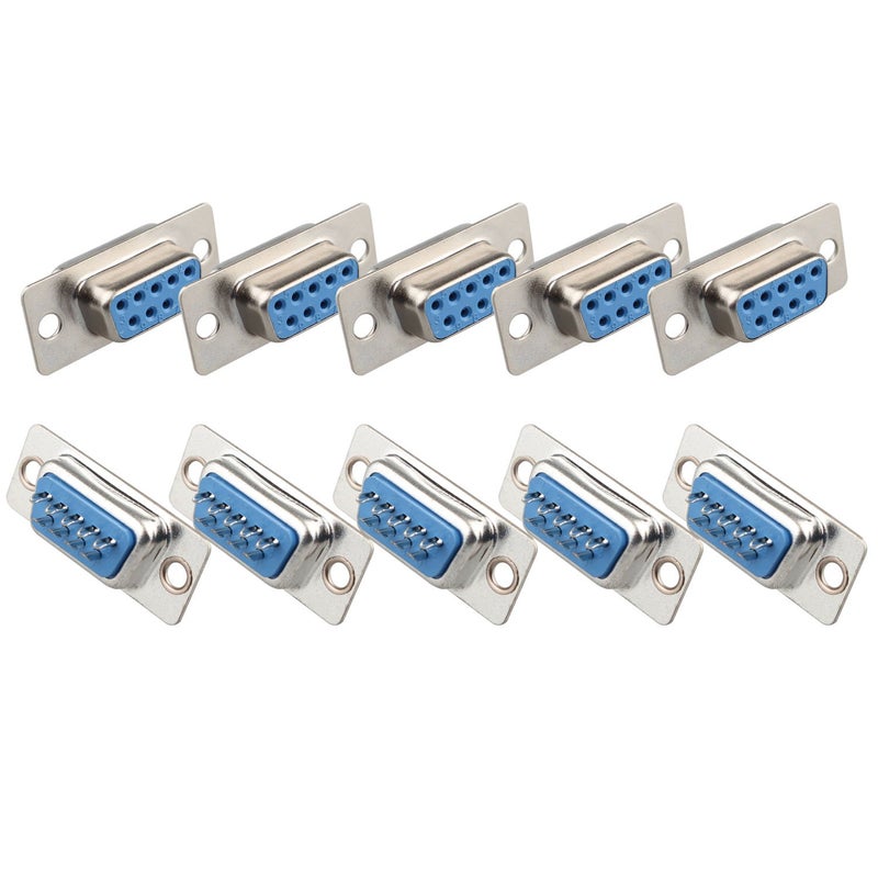 Futheda 10PCS Computer DB9 Female Connector Adapter Solder Type 9 Pin D-SUB Connectors PC Accessories - Image 1